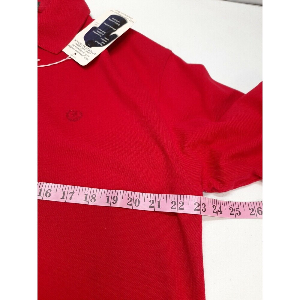 Vtg Mens Hunt Club Golf Polo Shirt Red Short Sleeve New with tags L - Picture 6 of 11